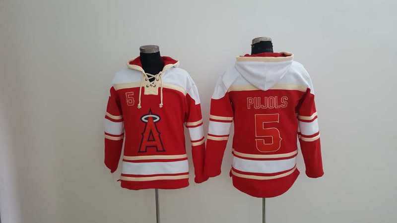 Los Angeles Angels Of Anaheim #5 Albert Pujols Red Sawyer Hooded Sweatshirt Baseball Hoodie,We sell and wholesale Los Angeles Angels Of Anaheim #5 Albert Pujols Red Sawyer Hooded Sweatshirt Baseball Hoodie on line form chian!